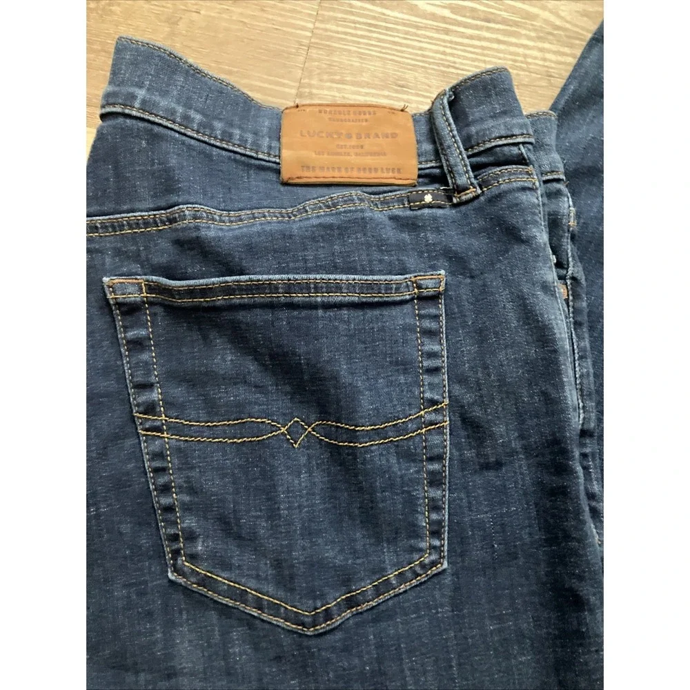Lucky Brand 121 Slim Straight Jeans Mens 40x30 Medium Wash Blue Denim Pants